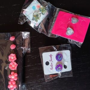 Kids Earrings -Seller's Pick - 5 Packs - Handcrafted